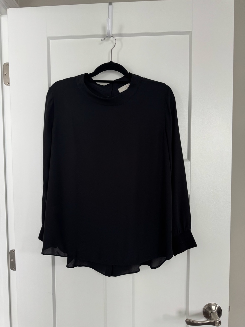 LOFT Black Long-Sleeve Women’s Blouse